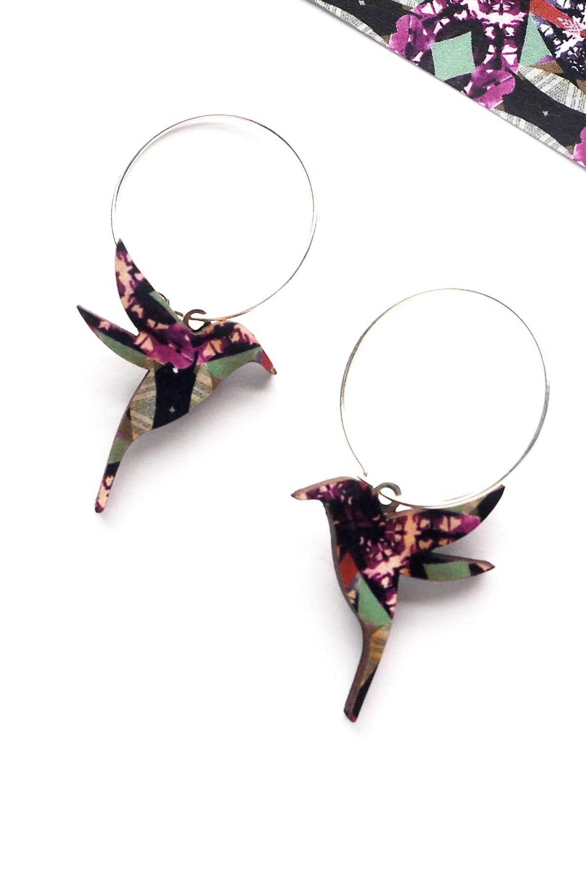 Mica Peet Hummingbird Hoop Earrings