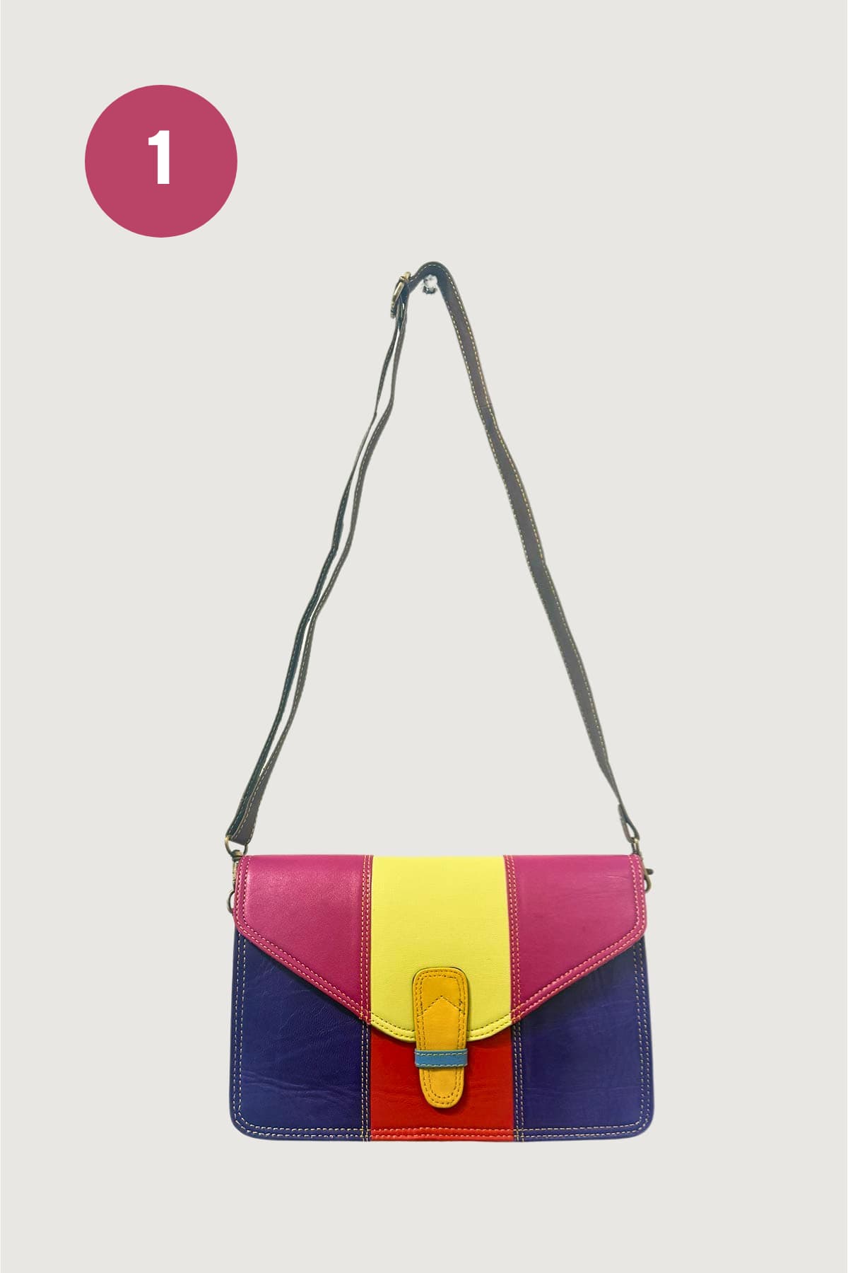 Paper High Jama Multicoloured Rectangular Crossbody Bag