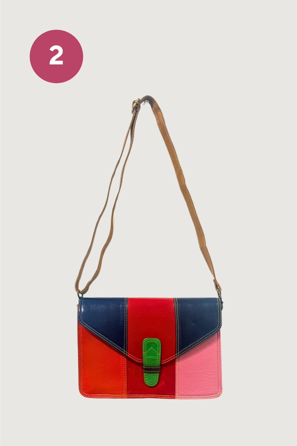 Paper High Jama Multicoloured Rectangular Crossbody Bag