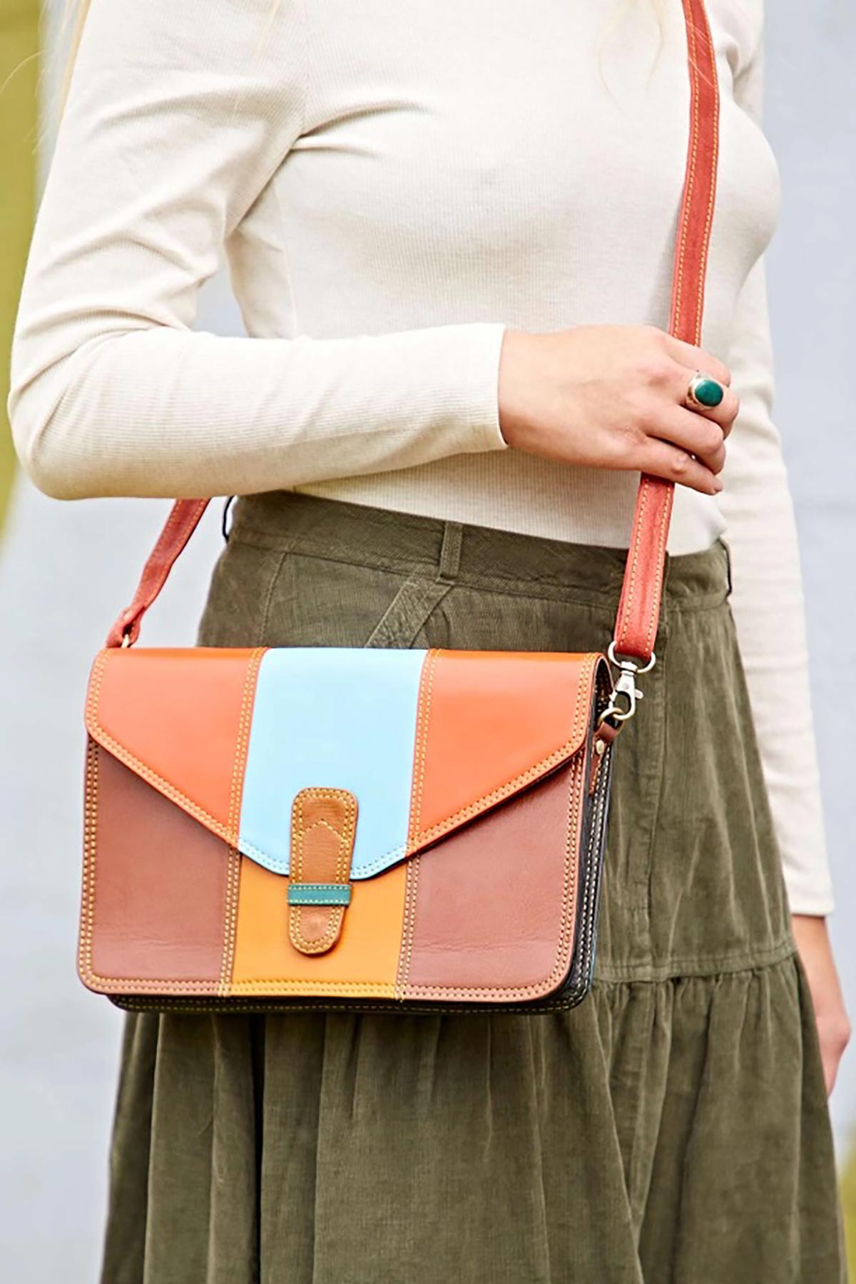 Paper High Jama Multicoloured Rectangular Crossbody Bag