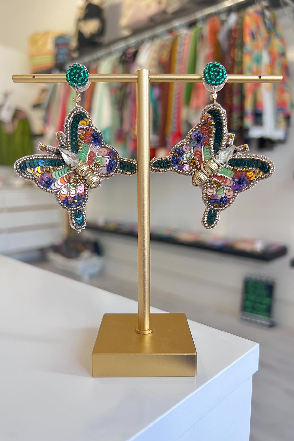 My Doris Jewelled Butterfly Earrings