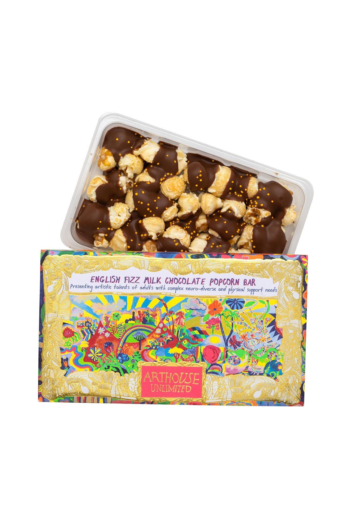 Arthouse Unlimited Joy Revolution English Fizz Milk Chocolate Popcorn