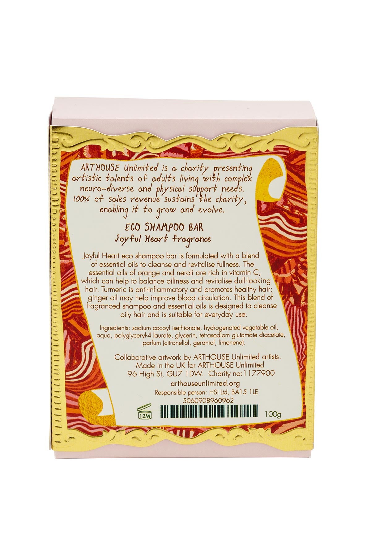 Arthouse Unlimited Joyful Heart Shampoo Bar | Cleanse + Revitalise