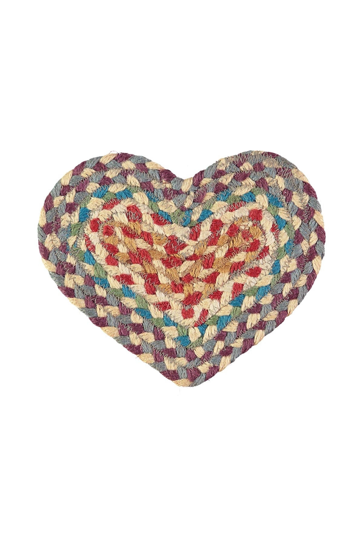 The Braided Rug Company Jute Heart Coasters