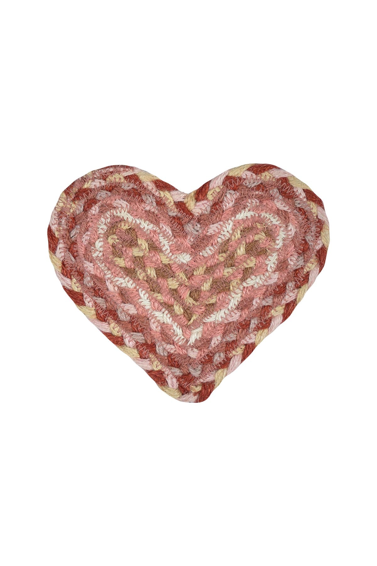 The Braided Rug Company Jute Heart Coasters