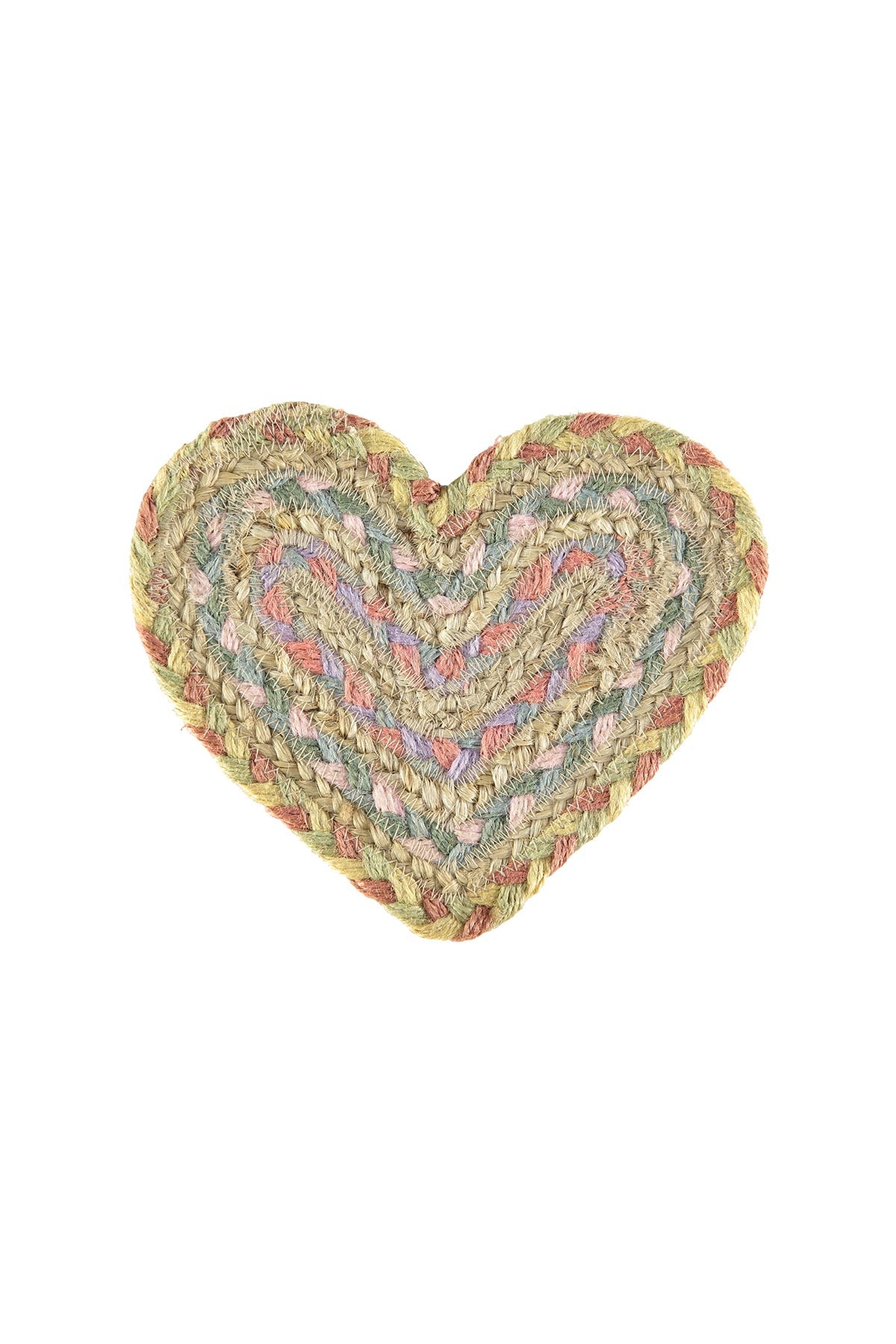 The Braided Rug Company Jute Heart Coasters