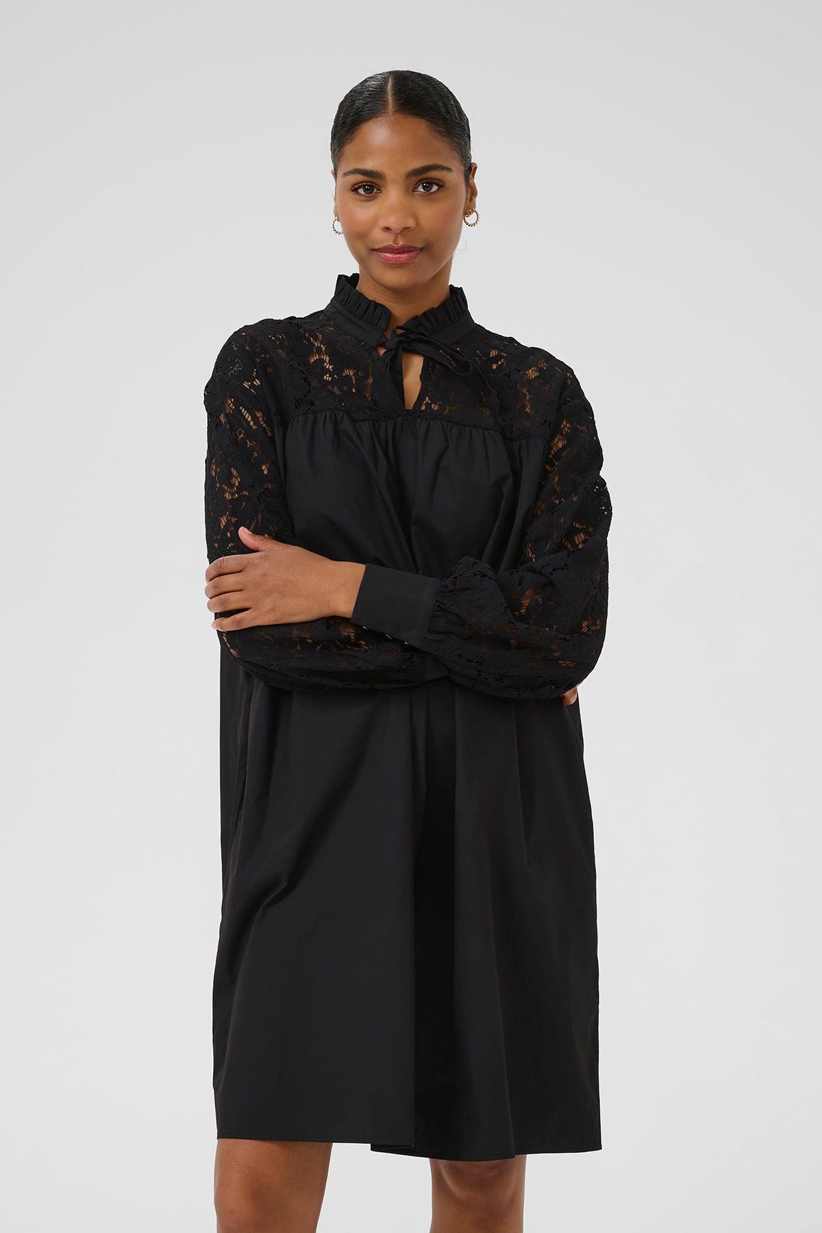 Kaffe KAcynthia Cotton Dress In Black