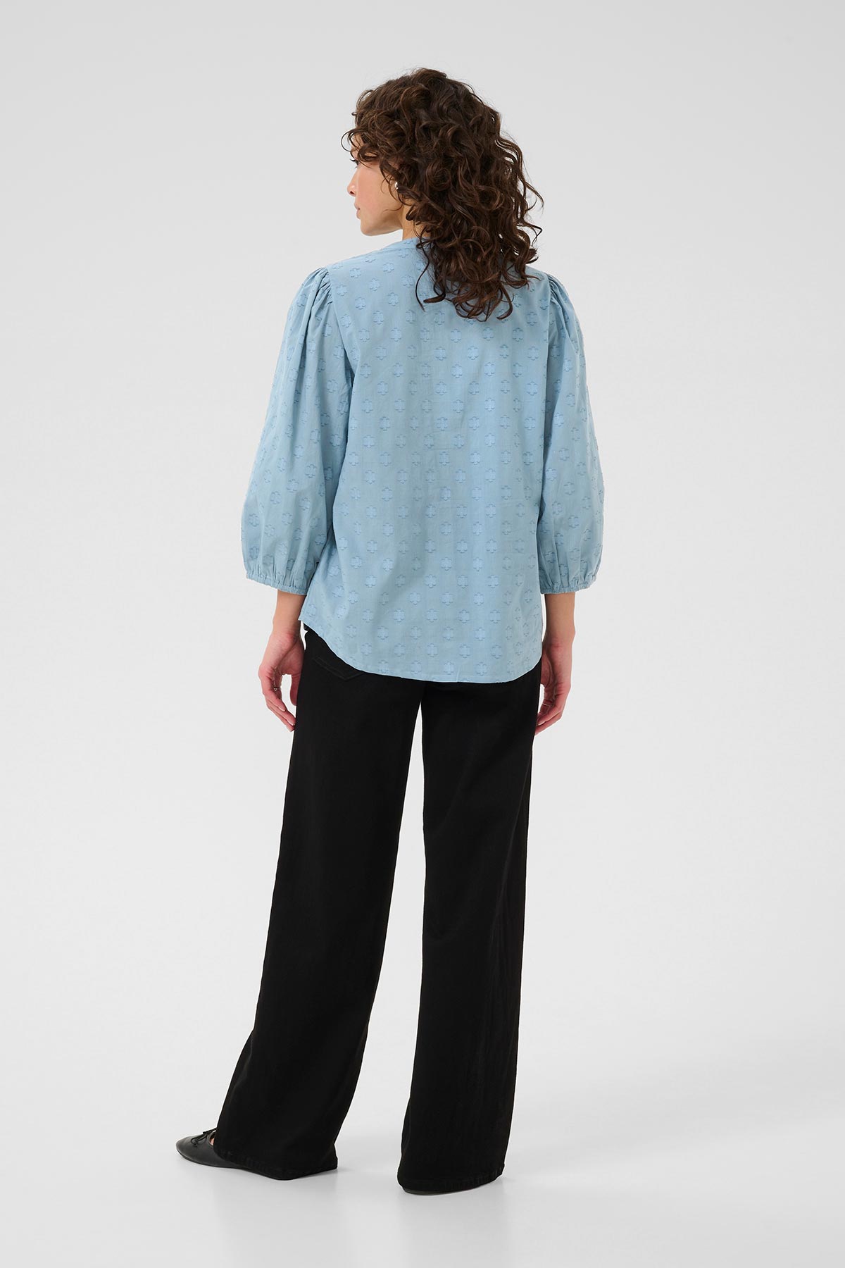 Kaffe KAenya Blouse In Windward Blue
