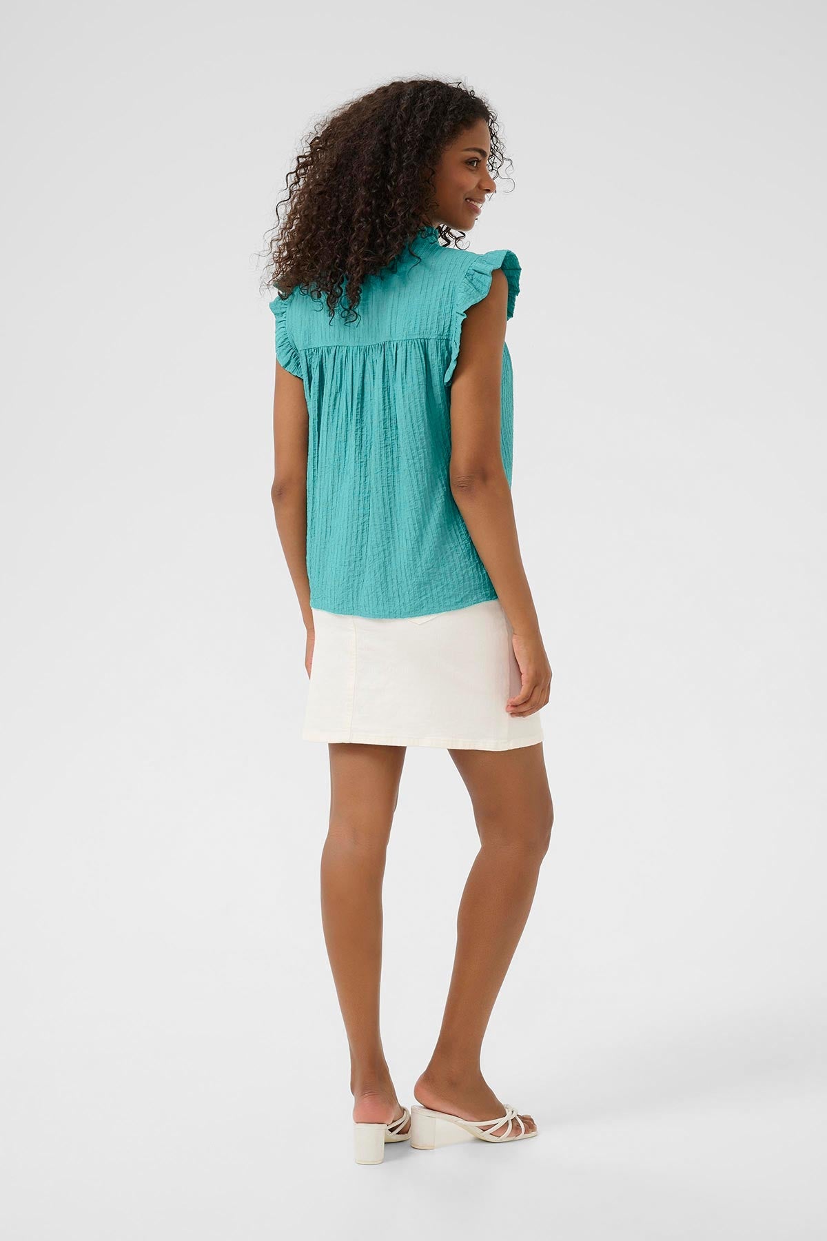Kaffe KAliany Blouse In Teal
