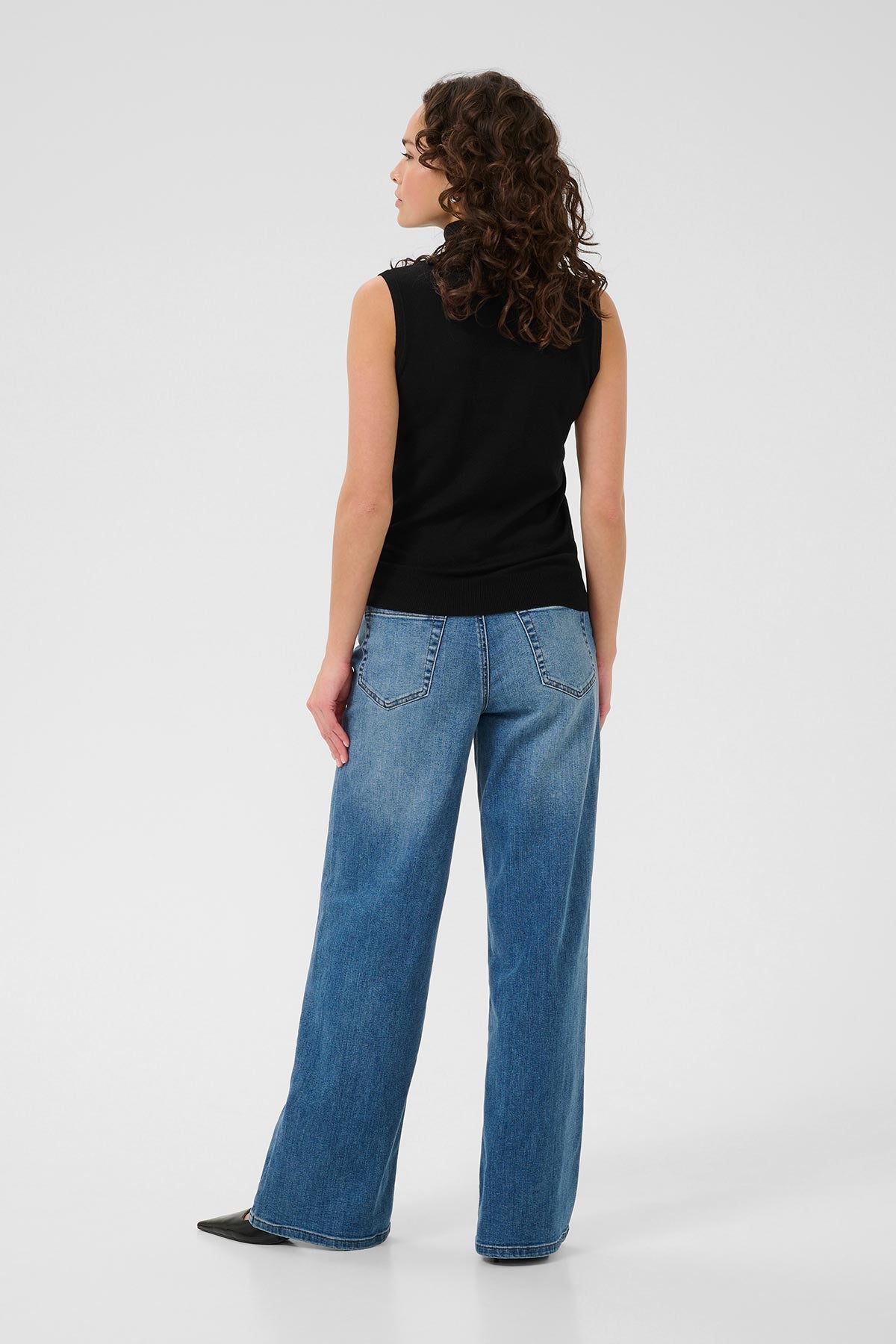 KAlizza Roll Neck Top In Black