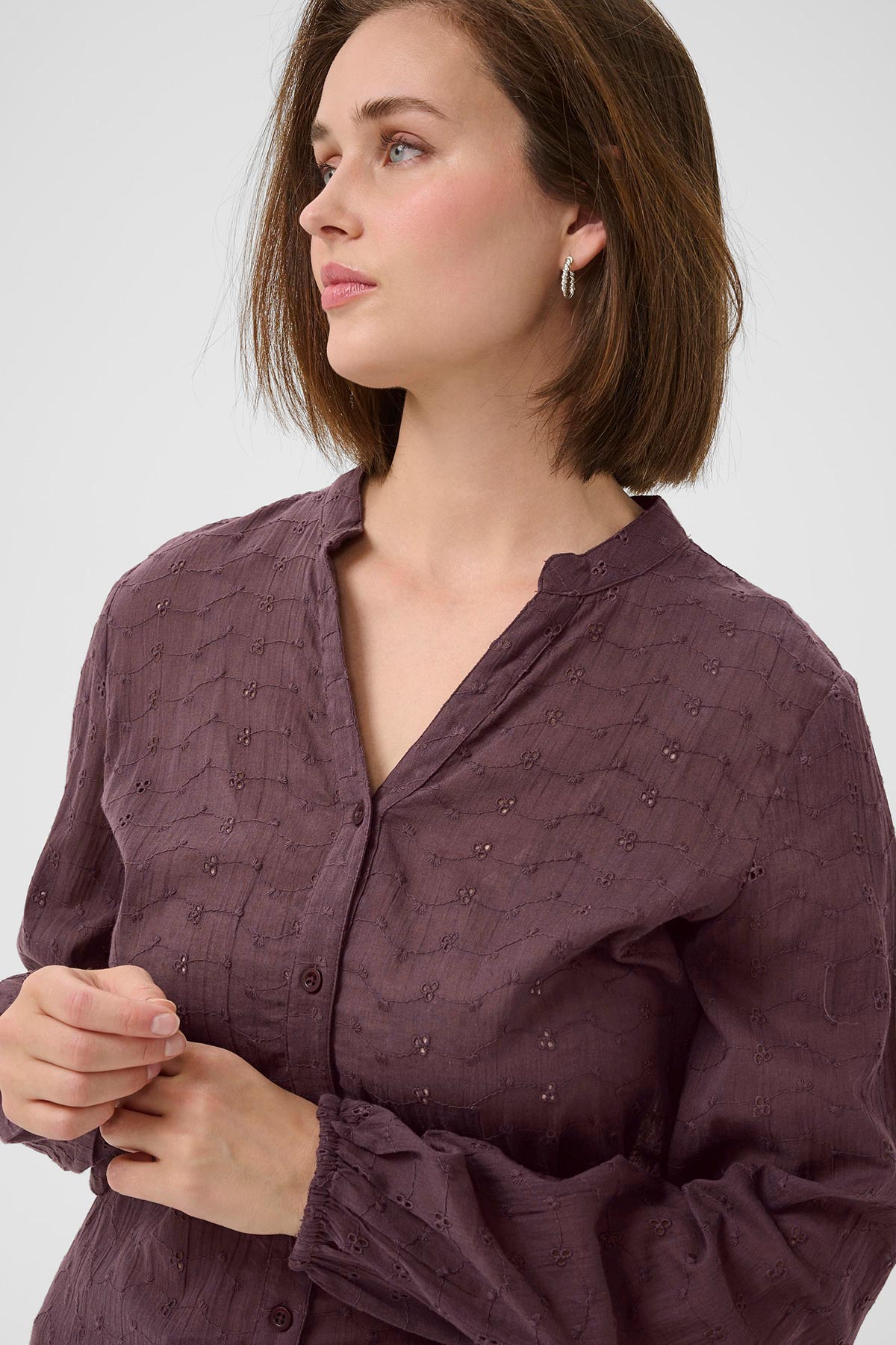 Kaffe KAmay Cotton Shirt In Fudge