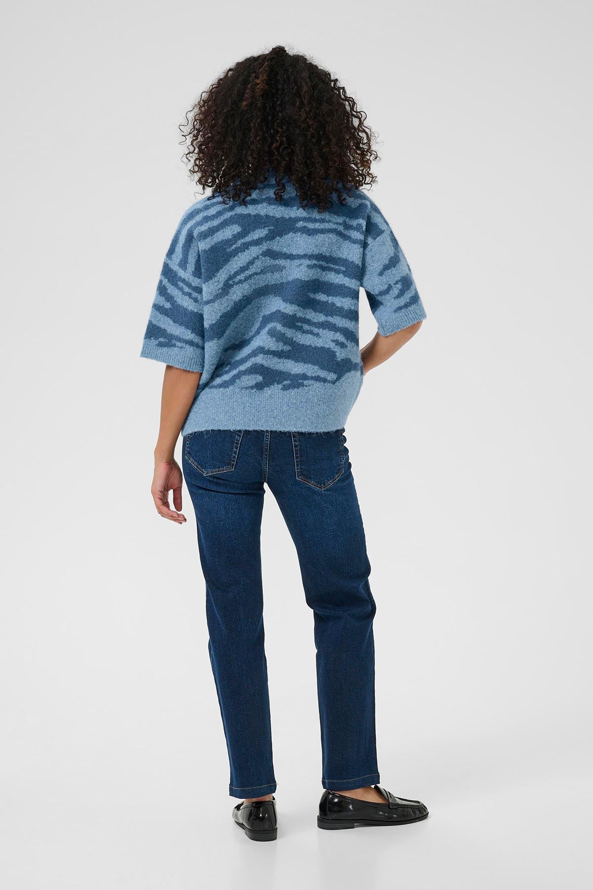 Kaffe KAsandra Pullover In Bering Sea Animal