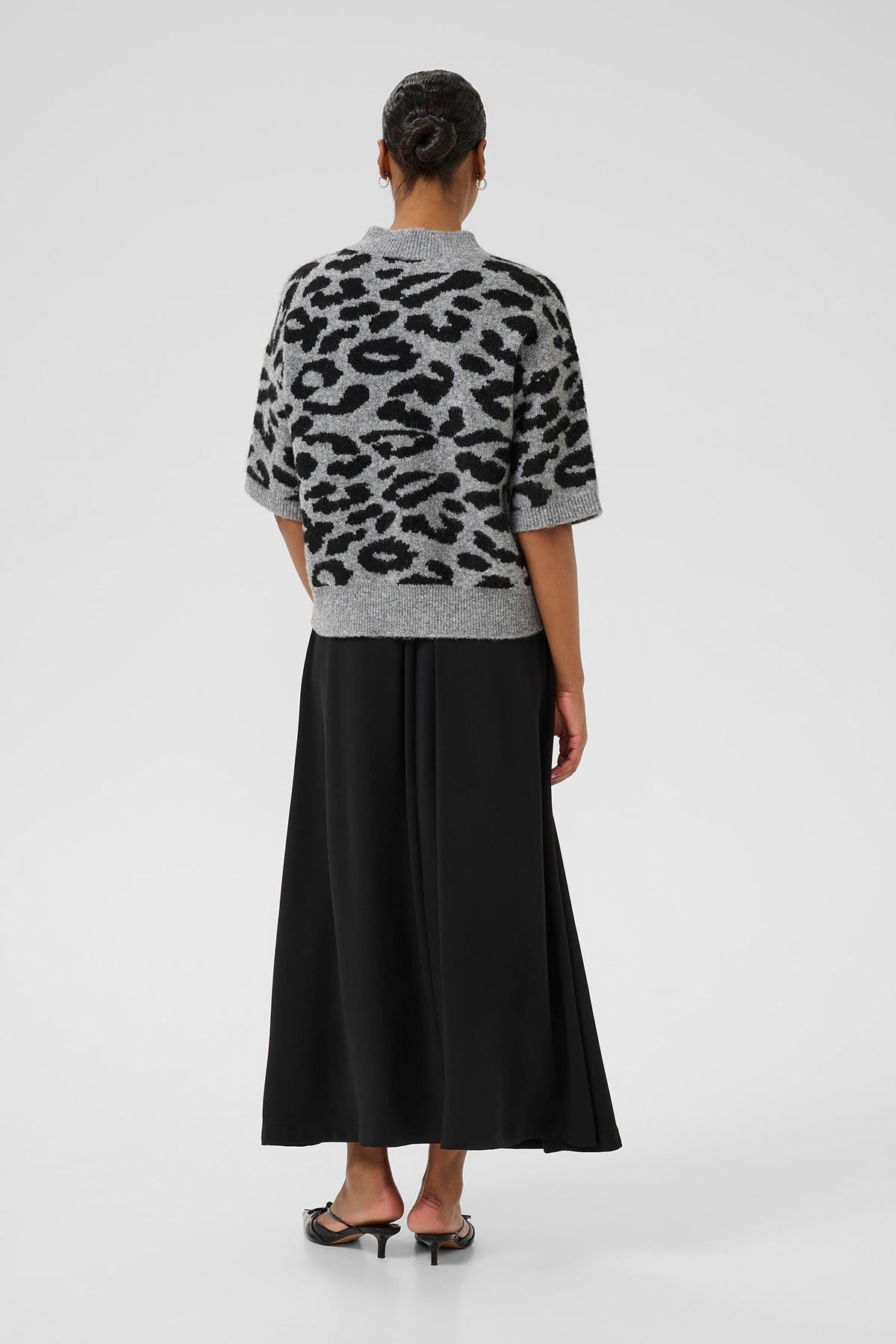 Kaffe KAsandra Pullover In Black Leopard