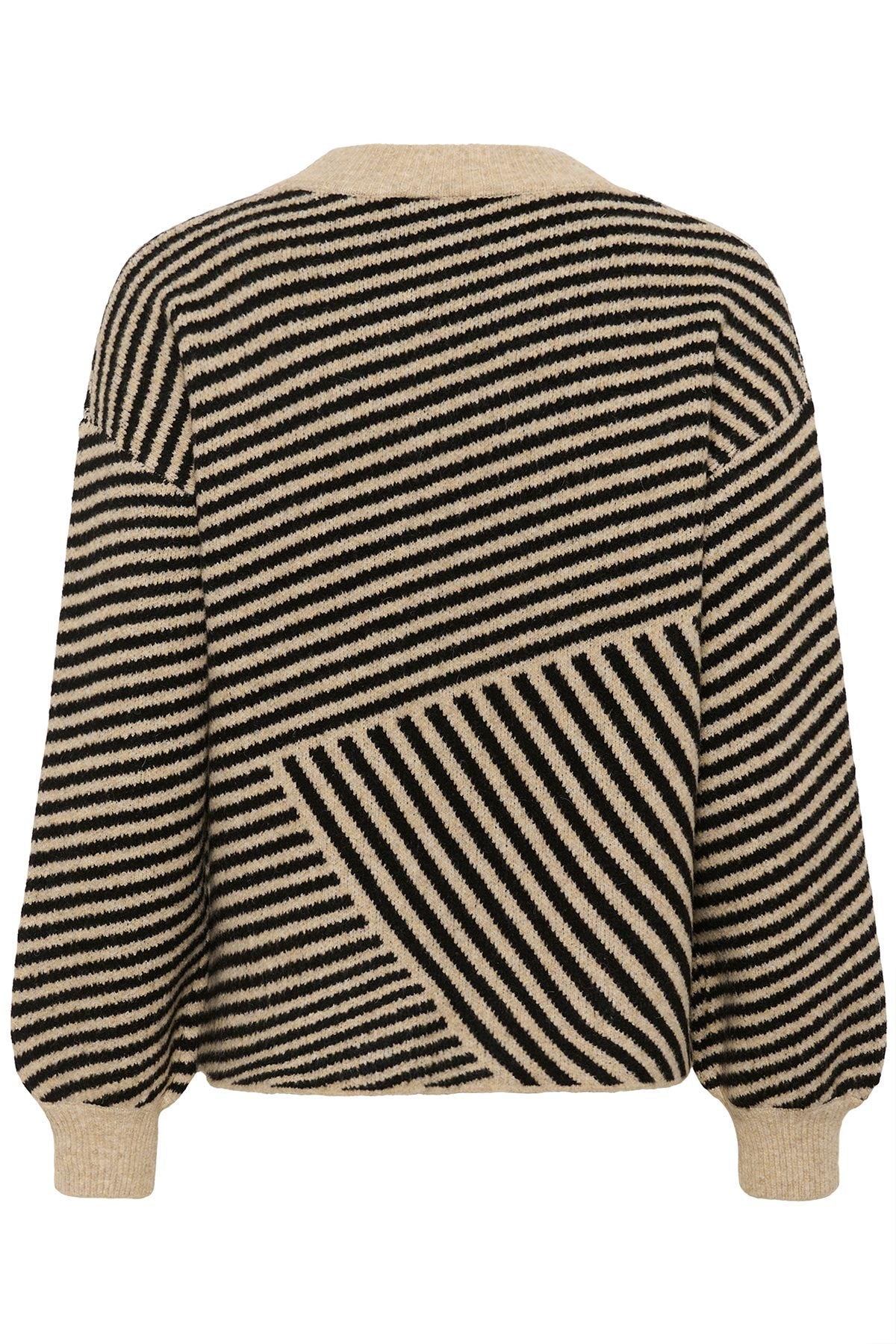 Kaffe KAverana Knit Pullover In Feather Gray Melange