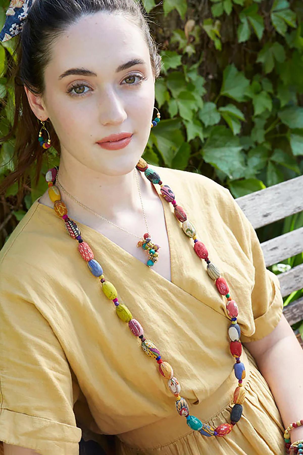 World Finds Kantha Kaleidoscope Necklace