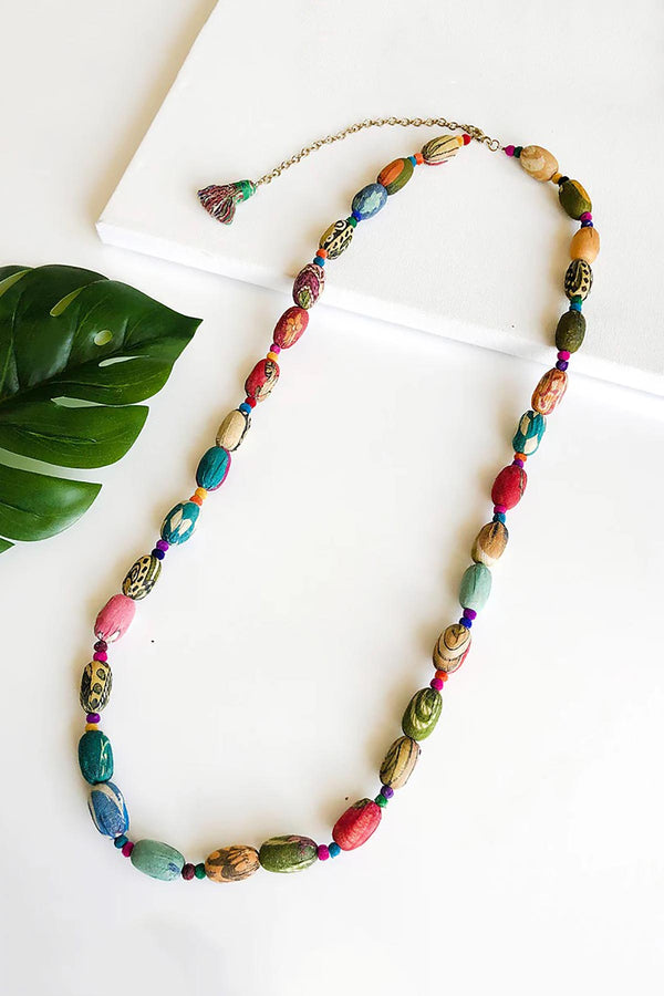 World Finds Kantha Kaleidoscope Necklace