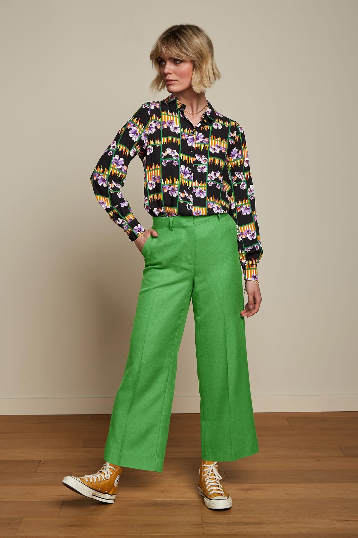King Louie Maisie Blouse Rebelle In Black