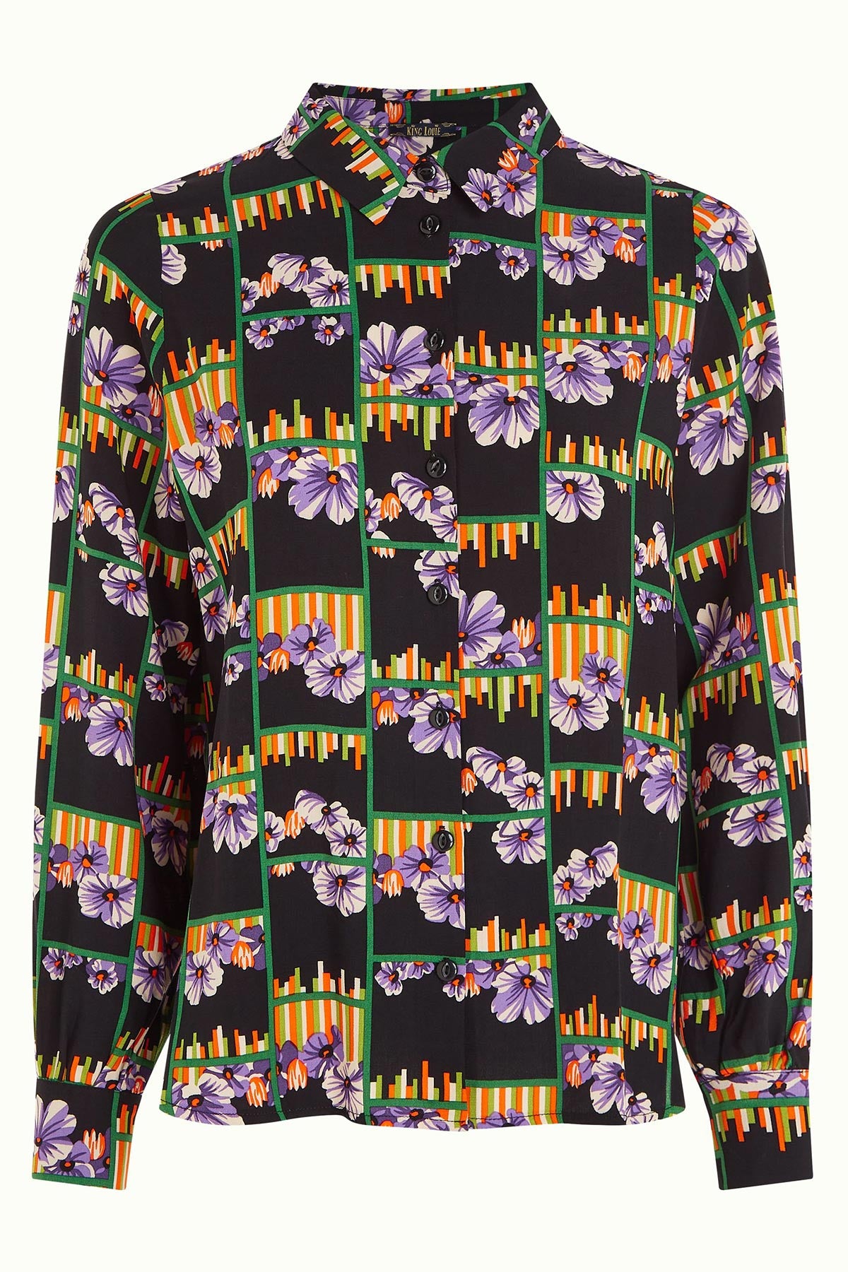King Louie Maisie Blouse Rebelle In Black