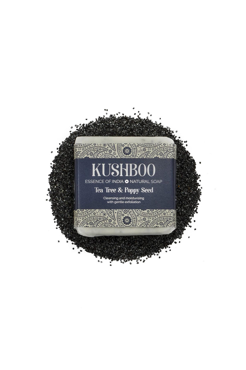 Kushboo Tea Tree And Poppy Seed Soap