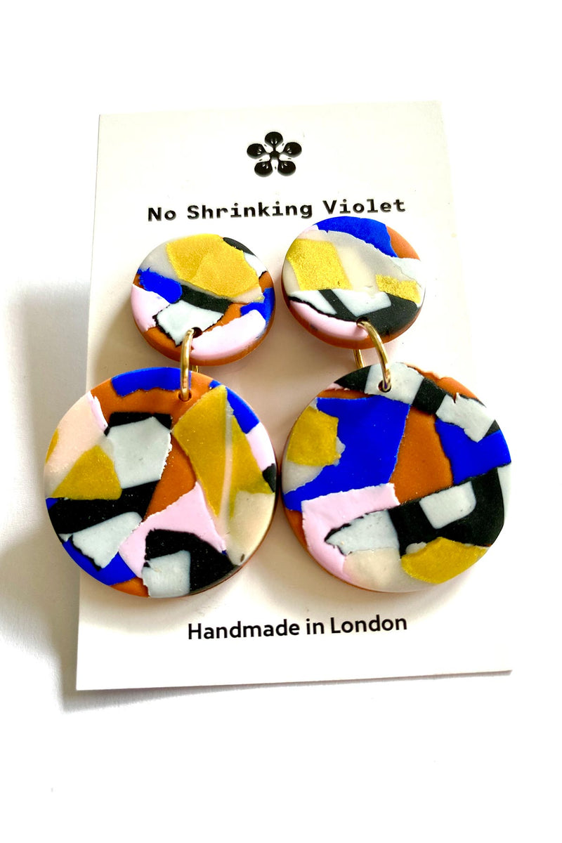 No Shrinking Violet Landscape Medium Stud Earrings