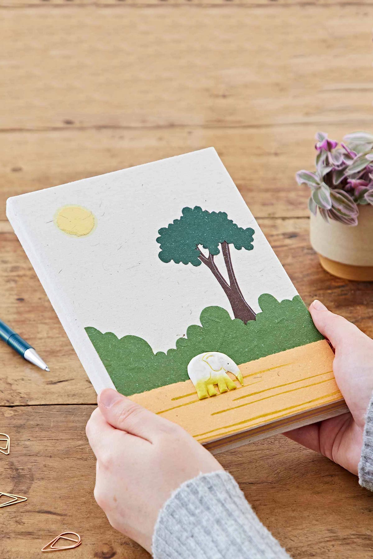 Paper High Large Colourful Elephant Dung Notebook