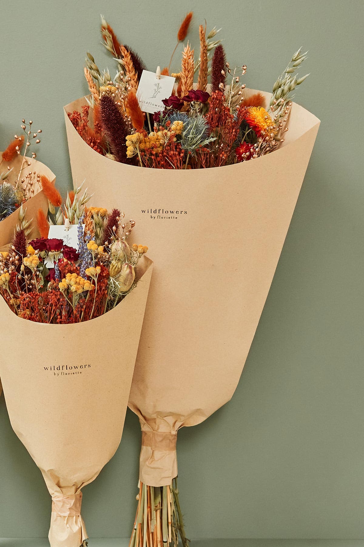 Wildflowers By Floriette Large Dried Flowers Field Bouquet In Harvest Sunset