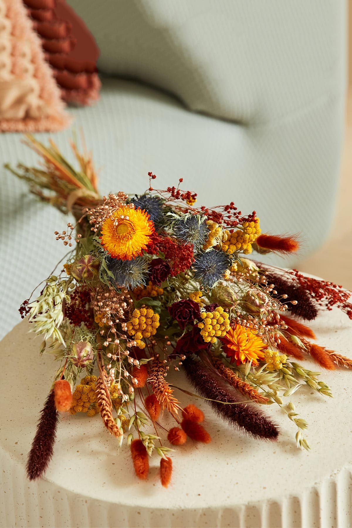 Wildflowers By Floriette Large Dried Flowers Field Bouquet In Harvest Sunset