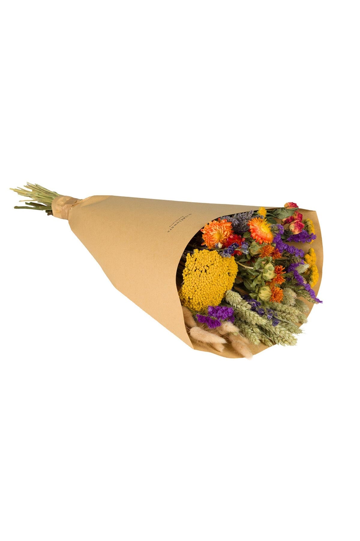 Wildflowers By Floriette Large Dried Flowers Field Bouquet In Orange