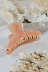 FennaAndFei Large French Claw In Peach