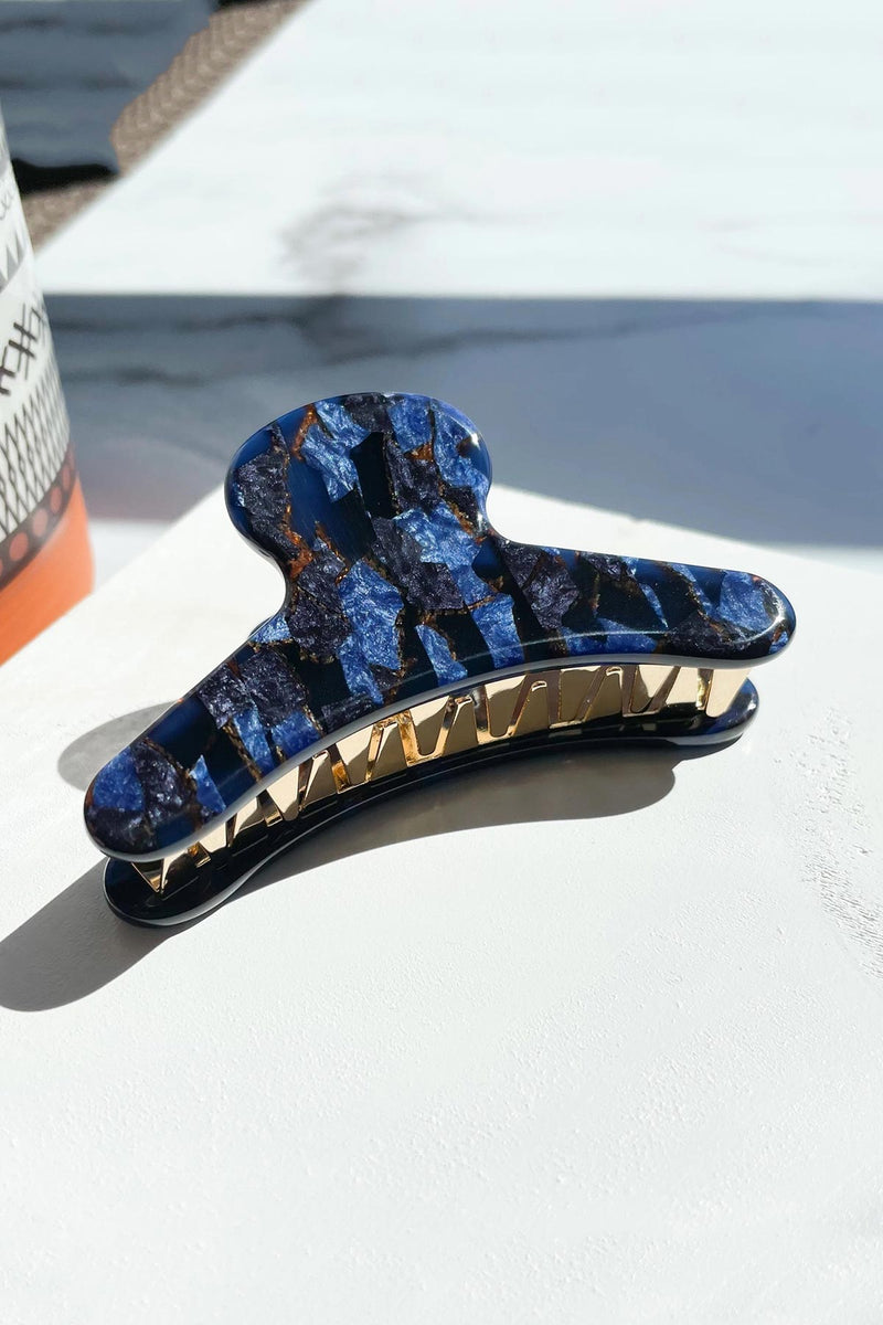 FennaAndFei Large French Claw In Sapphire