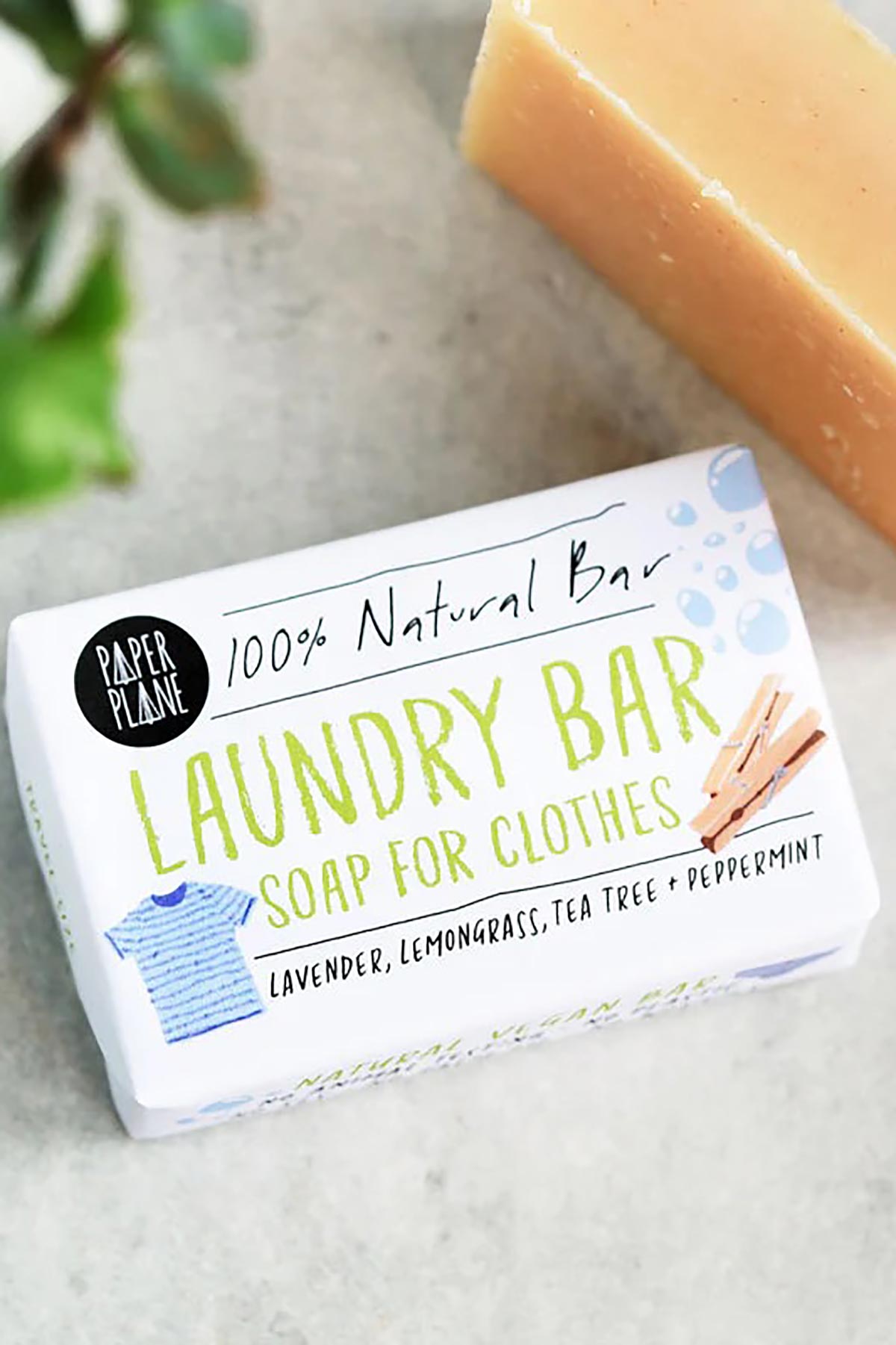 Paper Plane Laundry Bar 100% Natural Vegan Plastic-Free