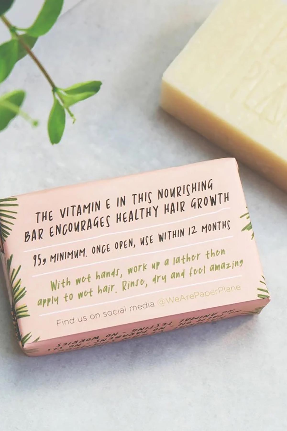Paper Plane Lavender And Geranium 100% Natural Vegan Plastic-Free Solid Shampoo