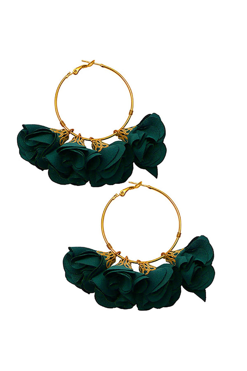 Lotusfeet Frida Flower Hoop Statement Earrings