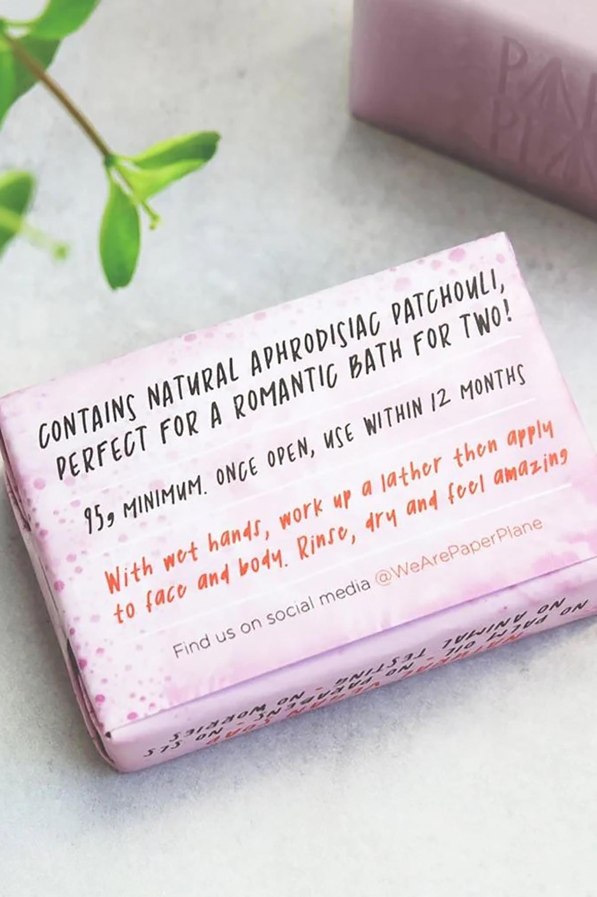 Paper Plane Lovers' Soap 100% Natural Vegan Plastic-Free