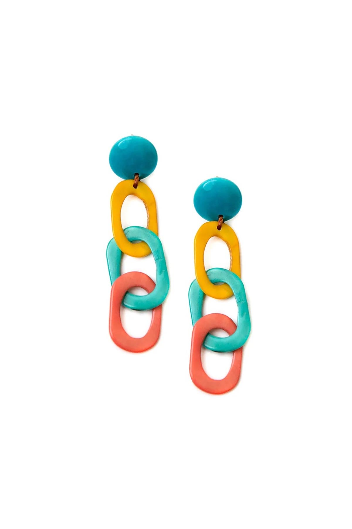 Tagua By Soraya Cedeño Luciana Organic Tagua Earrings In Multi