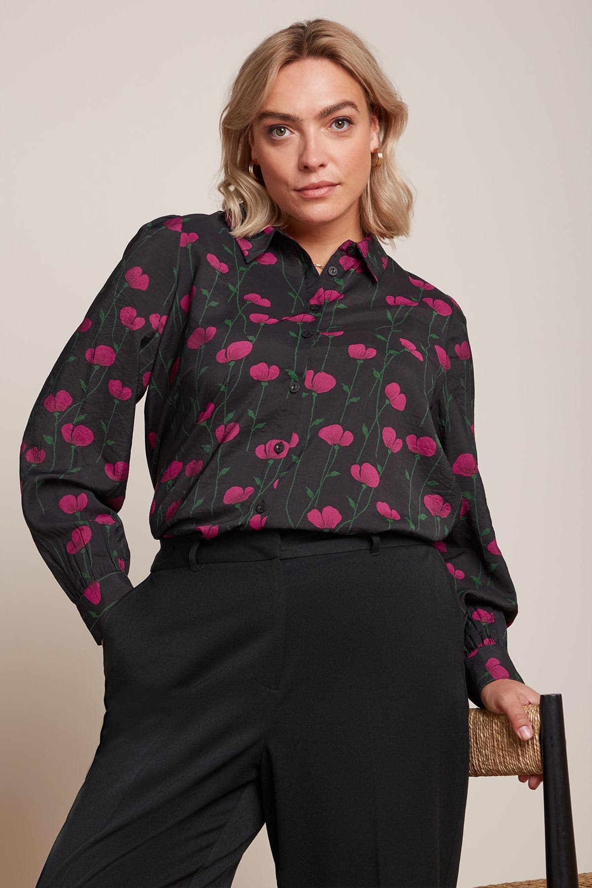 King Louie Maisie Blouse Harper In Black