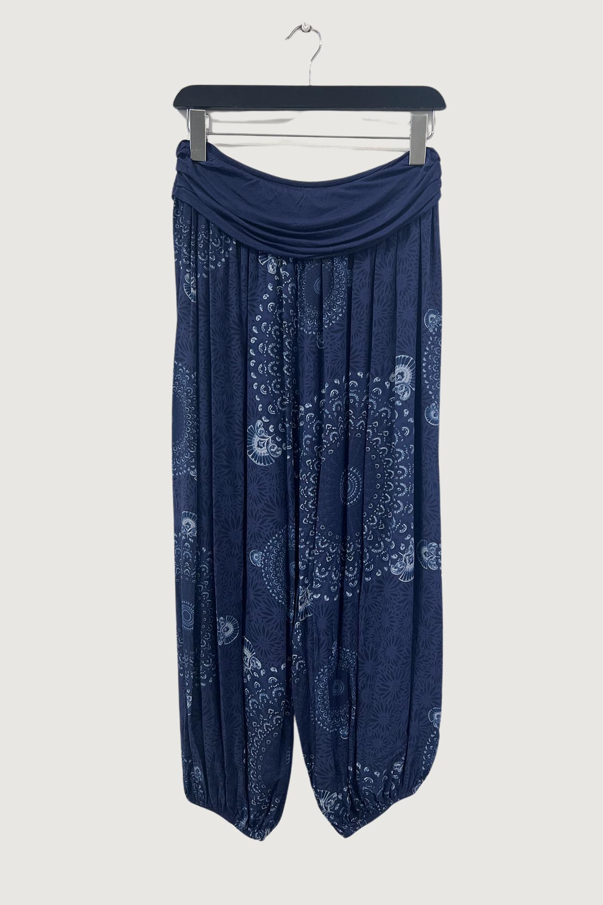 Mia Strada London Mandala Harem Pants In Navy Blue