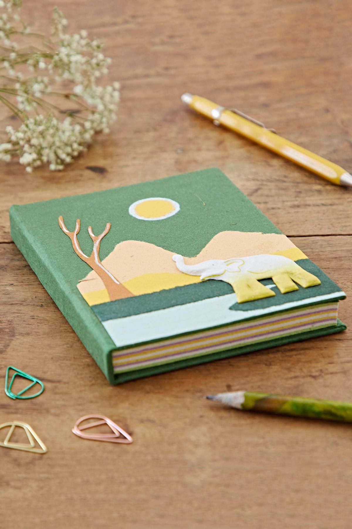 Paper High Medium Colourful Elephant Dung Notebook