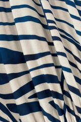 Mia Strada Monochrome Waves Midi Dress In Deep Blue