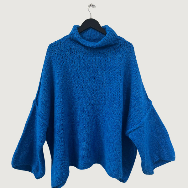 Royal blue oversized outlet sweater