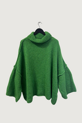 Mia Strada Oversized Woolen Jumper in Olive Green