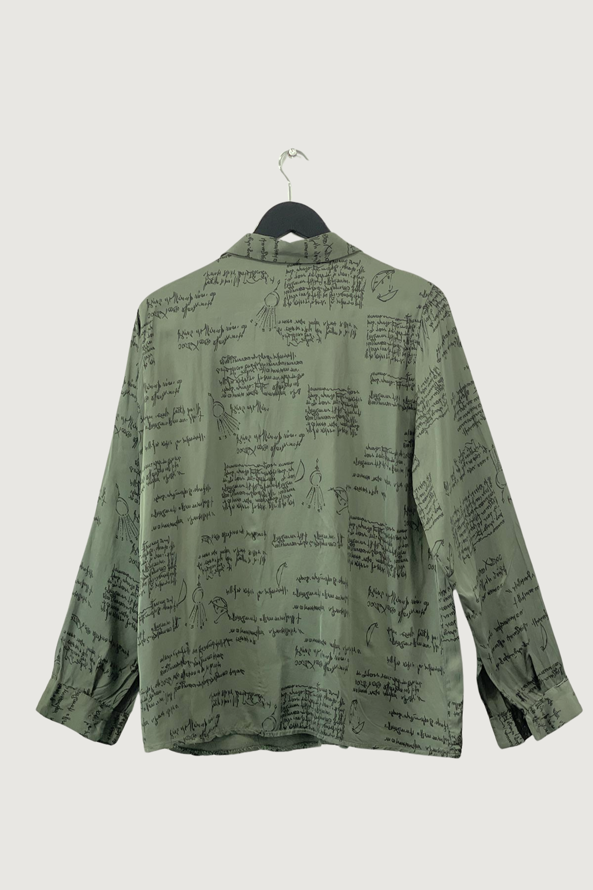 Mia Strada Silk Blend Blouse in Khaki Green