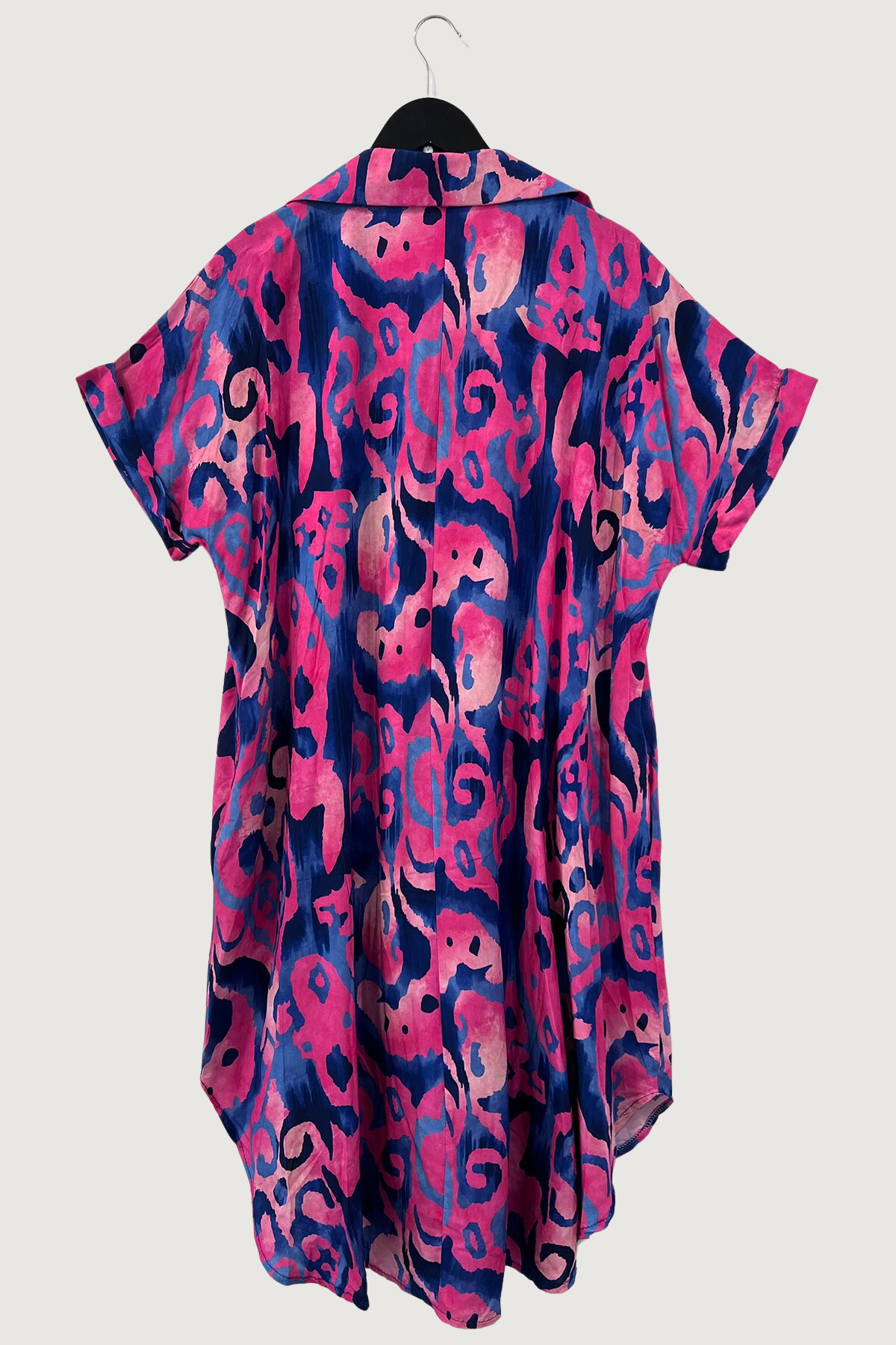 Mia Strada Two Tone Oversized Shift Dress In Navy + Fuchsia