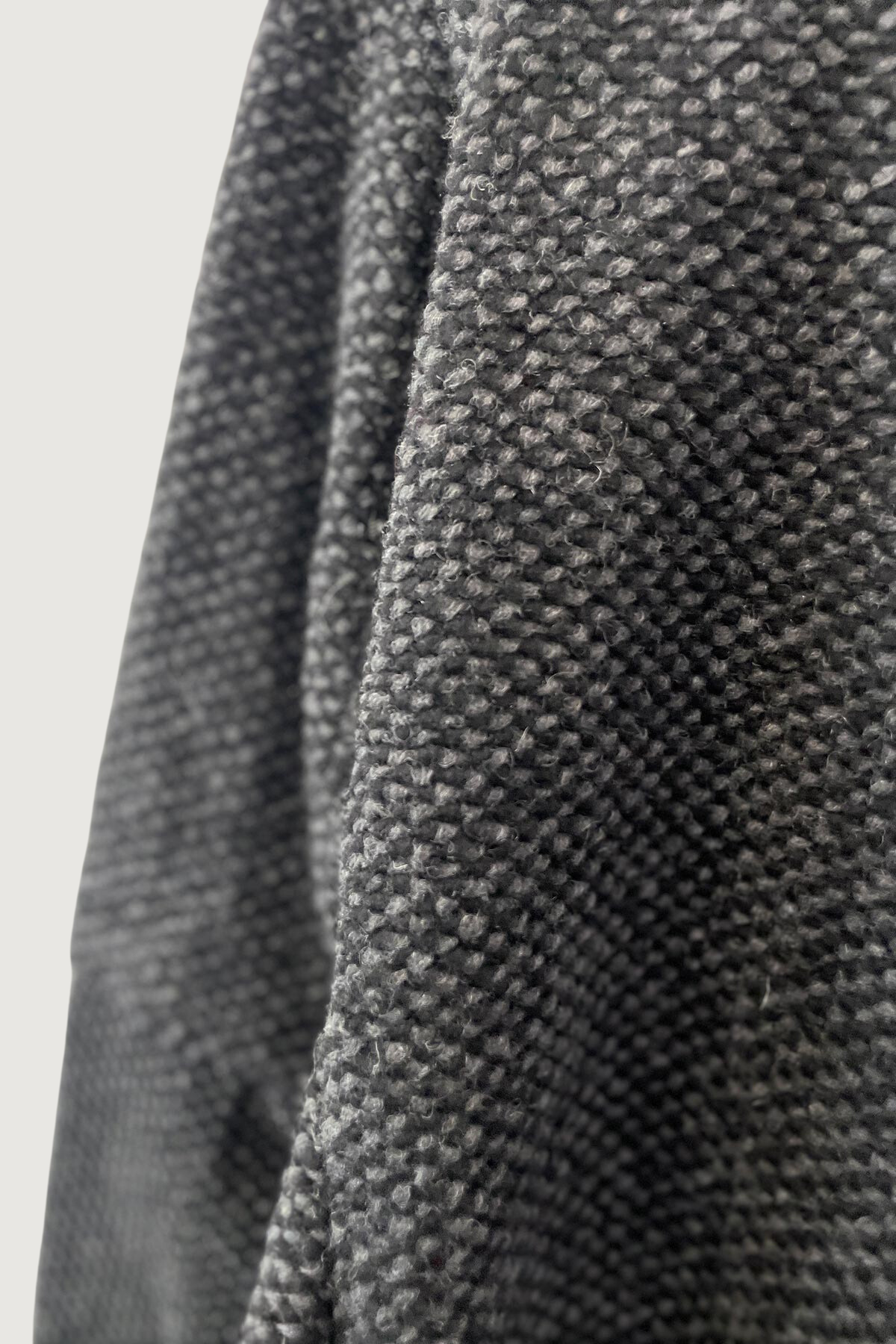 Mia Strada Speckled Woolen Coatigan In Dark Grey