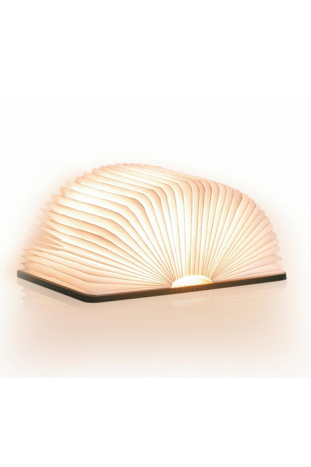 Gingko Design Mini Smart Book Light In Natural Walnut Wood