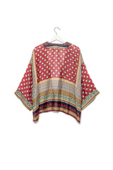 One Hundred Stars Moorish Burgundy Kimono