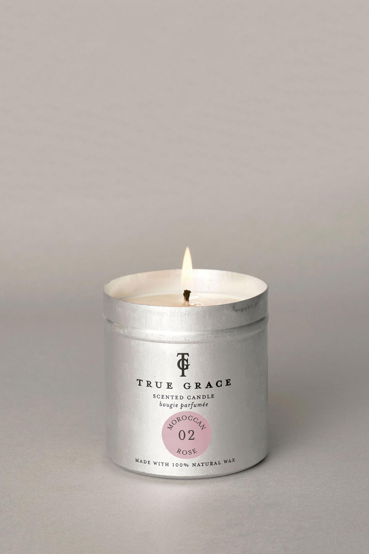 True Grace Moroccan Rose Tin Candle