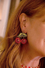 My Doris Red Cherry Earrings