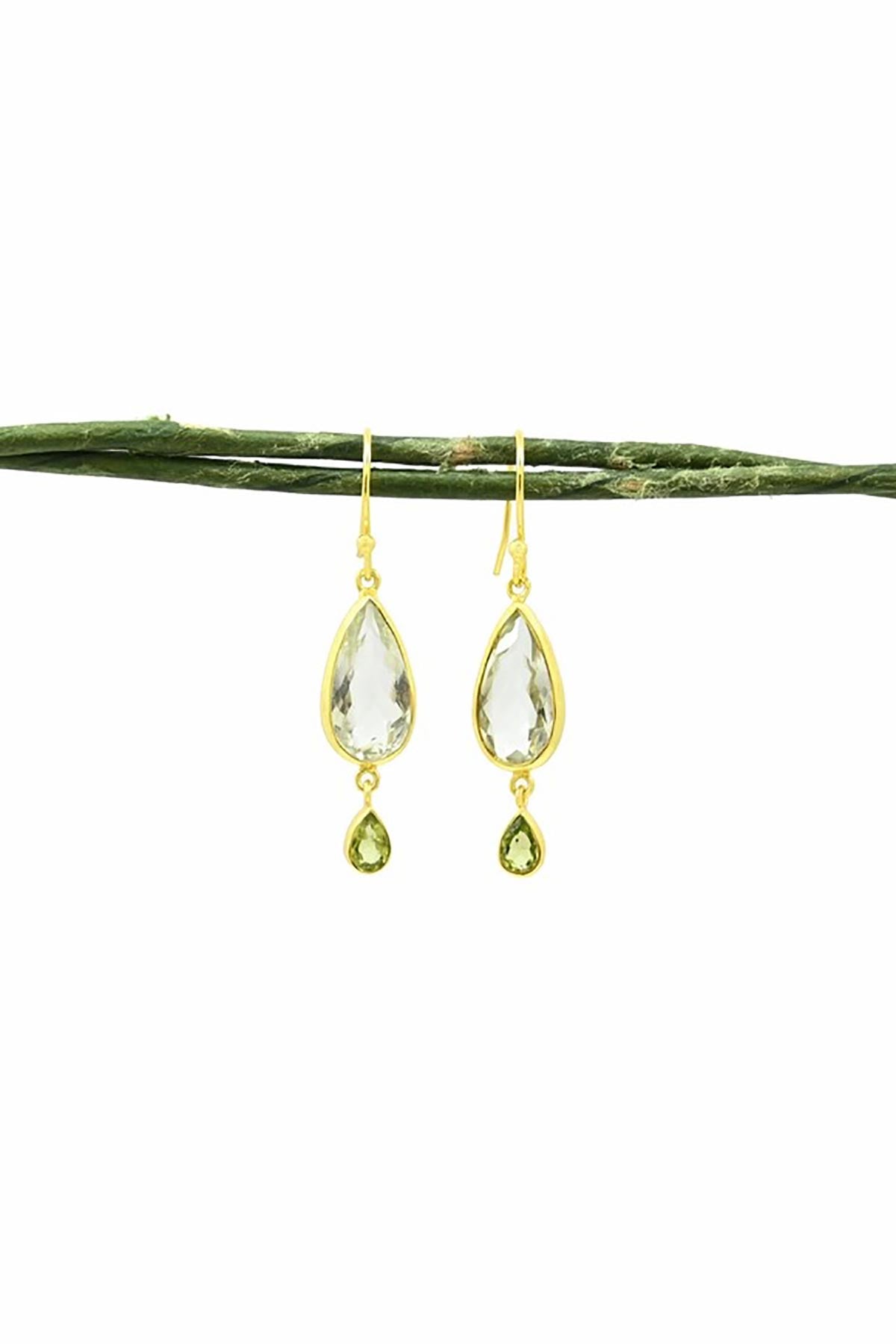 Noyre Berlin Amalia Earring - Green Amethyst & Peridot