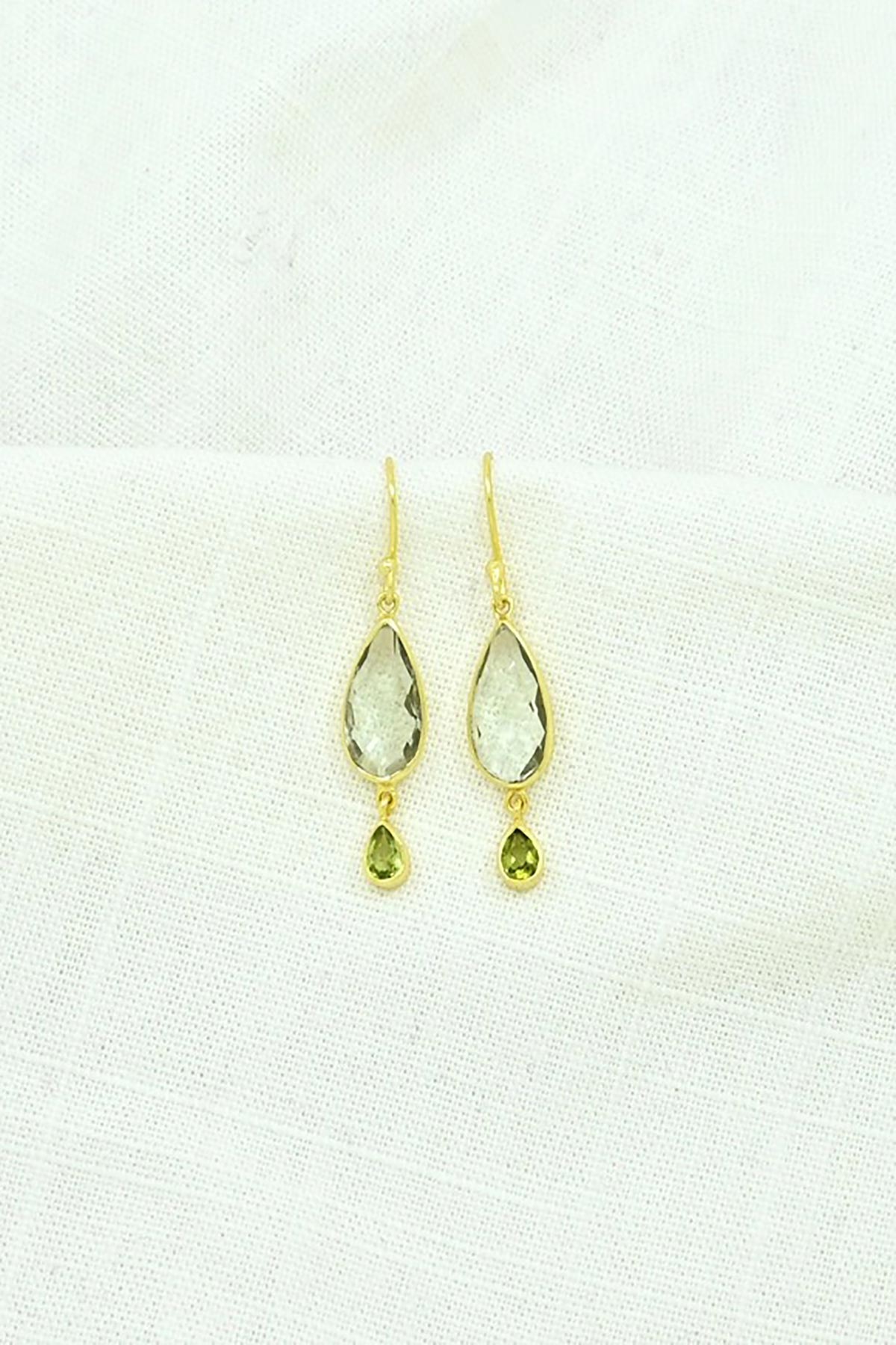 Noyre Berlin Amalia Earring - Green Amethyst & Peridot